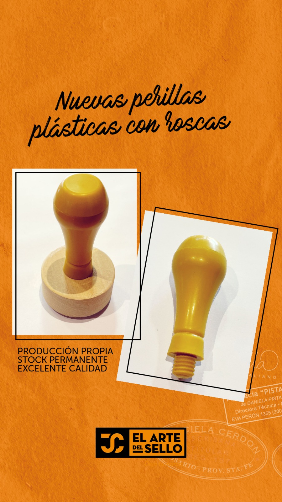 Perillas PLASTICAS con rosca